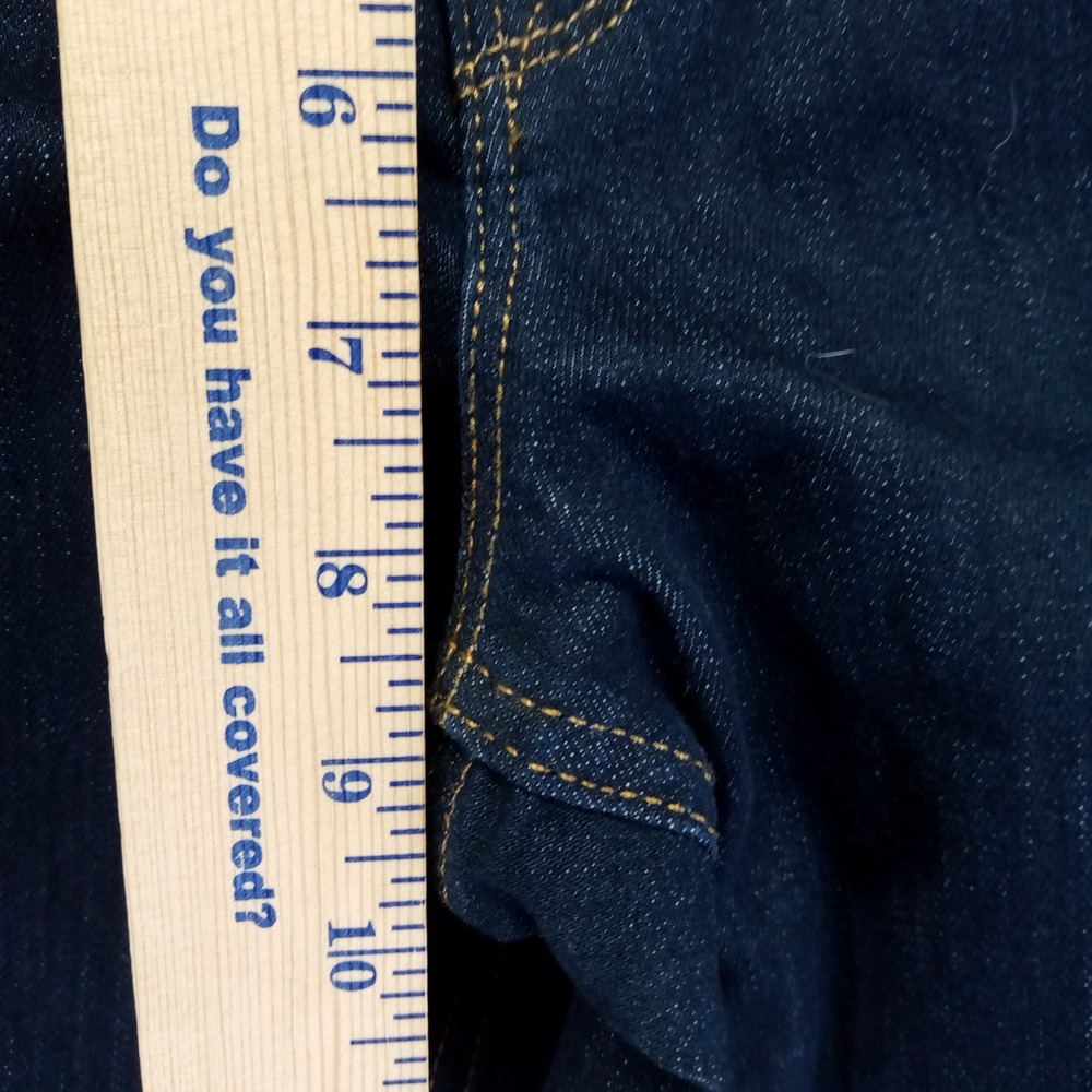 Gap 1969 Real Straight Rinse Dark Wash Denim Jeans Womens 33R - Picture 6 of 11